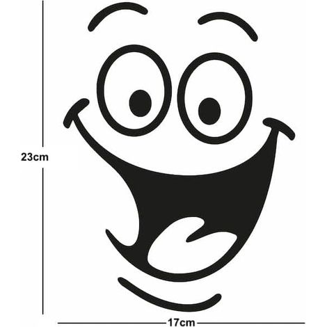 Autocollants souriants pour toilettes - Stickers muraux amusants pour salle de bain et cuisine (1/4)