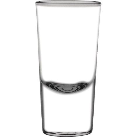 12 verres à shot de 25 ml, Transparent, Design à bords droits, Base épaisse, 77(H) x 38(Ø) mm, Compatibles lave-verres, GF919 (1/3)