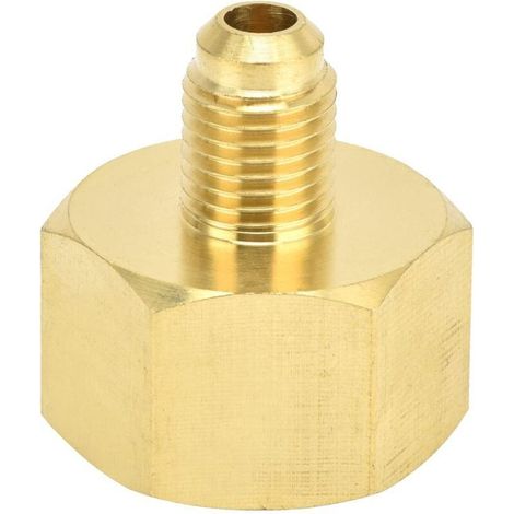 Ej.Life – Adattatore per refrigerante da 1/4 SAE a W21 – Ottone – Refrigeranti R32 R134A R407A R404A R422A R422D – Connettore di riempimento -Crezuo