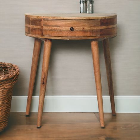 Table console en chêne naturel – table d’appoint design scandinave pour entrée, salon ou couloir (1/5)