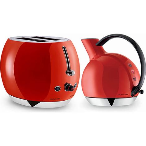 Bugatti Giulietta Kettle and Romeo Toaster Set Red