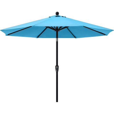 Sonnenschirm 305cm 274cm Druckknopf 6 Rippen Garten Pool Türkis 300cm (1/5)