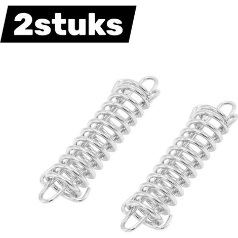 Verrou de cordon à ressort en 2 parties - Camping en plein air - Verrou de cordon en acier très résistant - Boucle de fixation pour auvent - Boucle à crochet à ressort - Convient pour le camping sous (1/5)