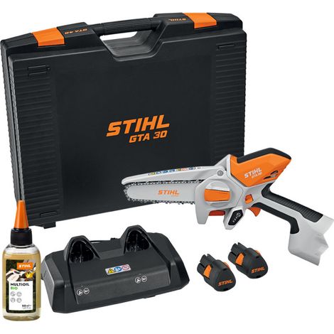 STIHL Scie de jardin à mains GTA 30 24V 15cm, avec 2 batteries, chargeur & mallette (1/5)