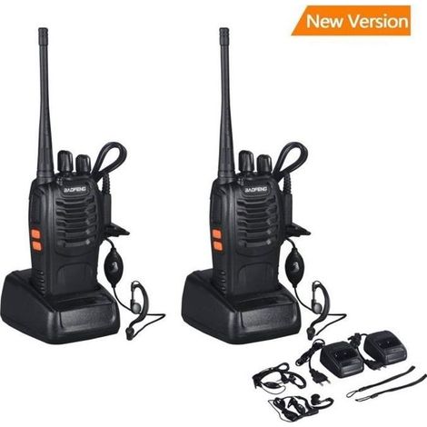 baofeng bf-888s Walkie Talkie 16CH Signal Band UHF 400-470 MHz Rechargeable Two Way Radio avec chargeur (2 Pack de radios) (1/4)