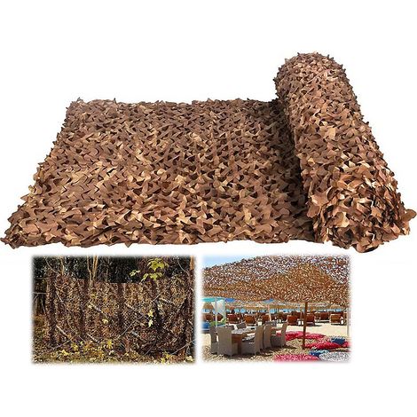Filet de camouflage extérieur, filet d&aposombrage, filet de camouflage désert, filet pare-soleil, pour jardin, 3x4m (1/5)