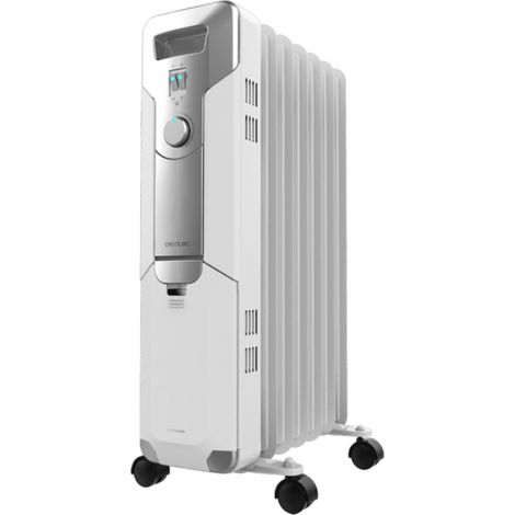 Cecotec Radiador Eléctrico de Aceite ReadyWarm 7000 Space. 7 Módulos, Bajo Consumo, 1500 W, 3 Niveles, Recogecables
