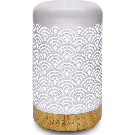 ZOLGINAH Diffuseurs d'Huiles Essentielles Electrique ferreuse Silencieux Humidificateur Minuterie et Arrêt Automatique sans Eau pour La Maison Spa Yoga Massage 100ml