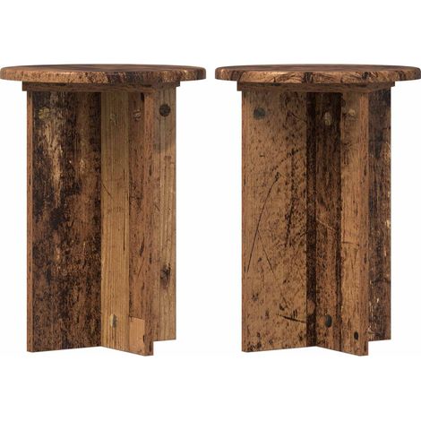Maison Exclusive - Pflanzenständer 2 pcs Altholz Ø29,5 x 40 cm Ho