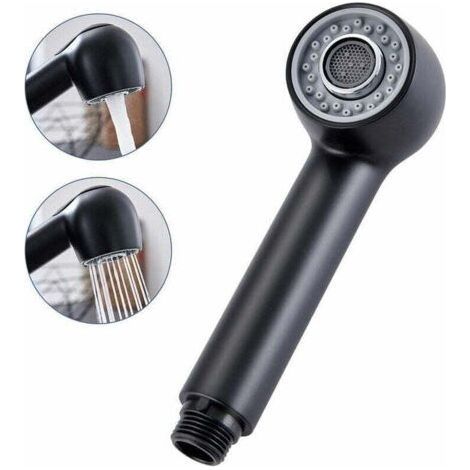 Retractable Faucet Spray Sink Mixer Head 2, XU, Black Replacement Spray Jets for Kitchen Faucet or Washbasin - (1/4)
