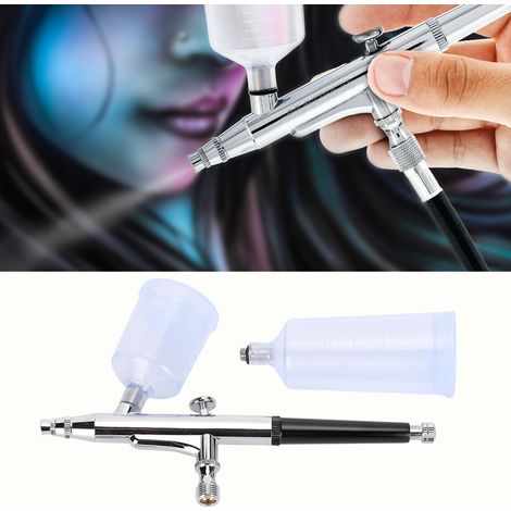 Pistolet à peinture pneumatique double pot pour maquillage et art des ongles T131 (1/4)