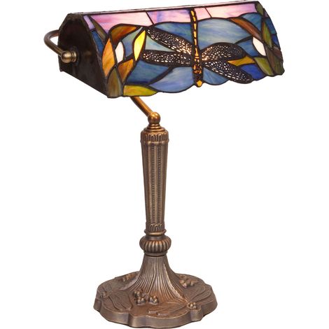 Banker Tischlampe mit Libellen der Fly-Serie