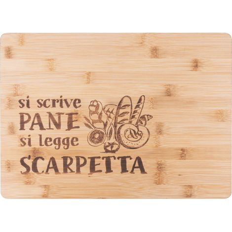 TAGLIERE BAMBOO 39X28X1.5CM SI SCRIVE E SI LEGGE (1/3)