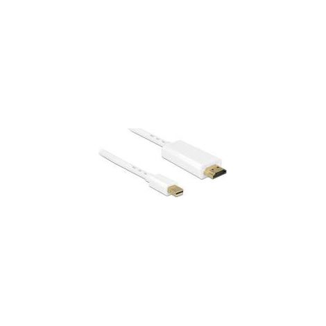 Câble vidéo DisplayPort - DELOCK - HDMI Mini DisplayPort - 2 m - Blanc - Connecteur HDMI
