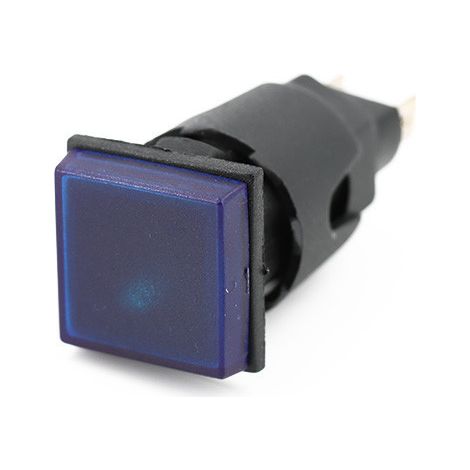 Voyant témoin lumineux neutre bleu carré – Ø20 mm (1/2)