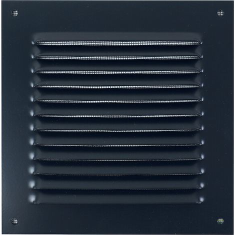 Grille aération VMC 165 x 165 mm – Moustiquaire intégrée – Installation en applique – Gris anthracite RAL 7016 – Autogyre