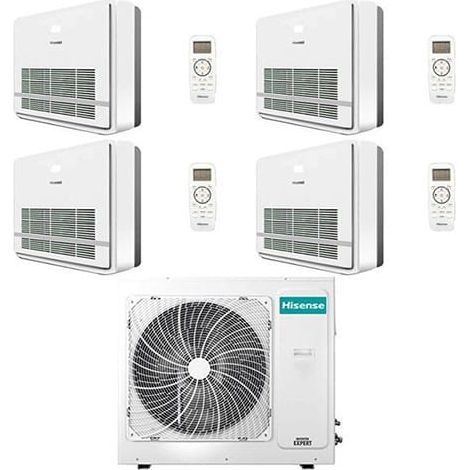 Klimaanlage Hisense Console Turbo Series R32 Split-Inverter-Panels 9000 + 9000 + 9000 BTU mit E.U. 4AMW81U4RJC NEUE Klasse A++/A+