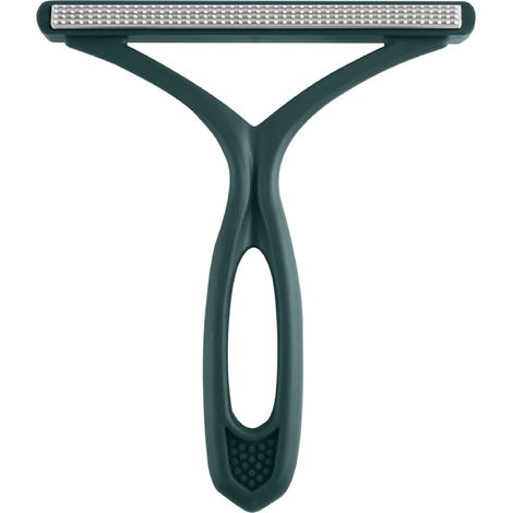 Brosse pour poils de chat et de chien (verte), brosse de nettoyage portable pour la maison, en silicone double face. (1/5)