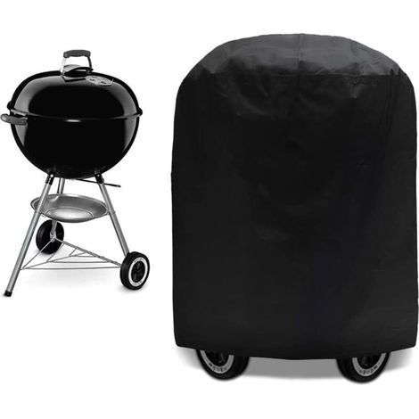 Housse barbecue protection BBQ anti-UV, eau, humidité, pour Weber, Holland, etc. 75x70 cm (1/4)