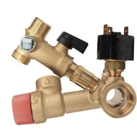 Llave de Llenado para Ferroli F24E Con Válvula de Seguridad y Presostato Integrados Ref. Original I39808630 Recambio (1/3)