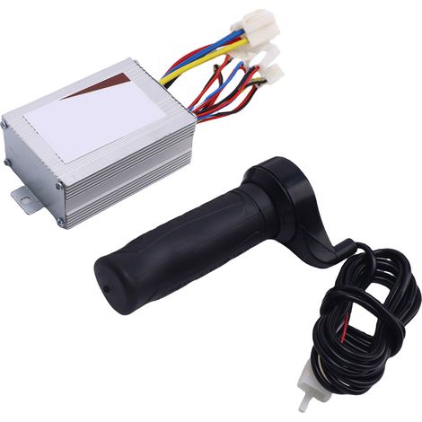 Contrôleur de moteur électrique avec poignée d'accélérateur 24 V 800 W en alliage d'aluminium haute efficacité pour vélo électrique, tricycle et moto (1/5)