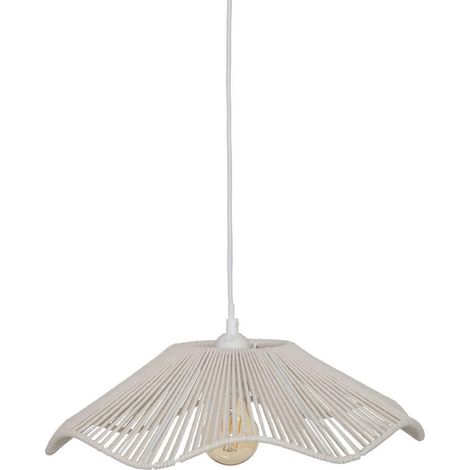 Lampe Suspension Ondulée "Galt" 38cm Blanc