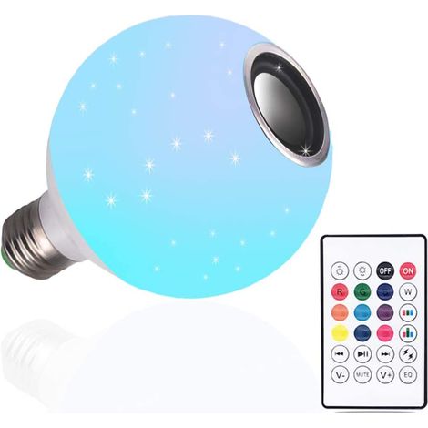 E27 LED-Bluetooth-Lampe mit integriertem Lautsprecher – IP65 wasserdicht, 24-Tasten-Steuerung für Disco, Party oder gemütliche Atmosphäre zu Hause (1/5)