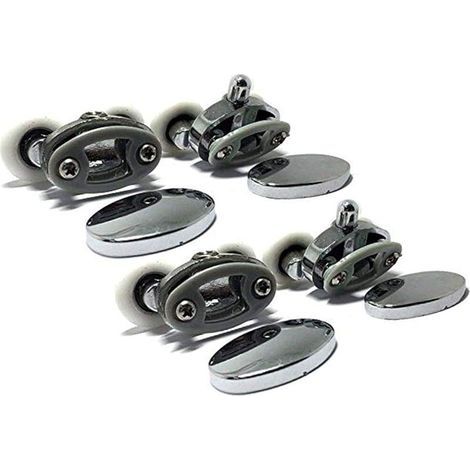 Lot de 4 roulements de porte de douche en alliage métallique 23 mm (1/5)