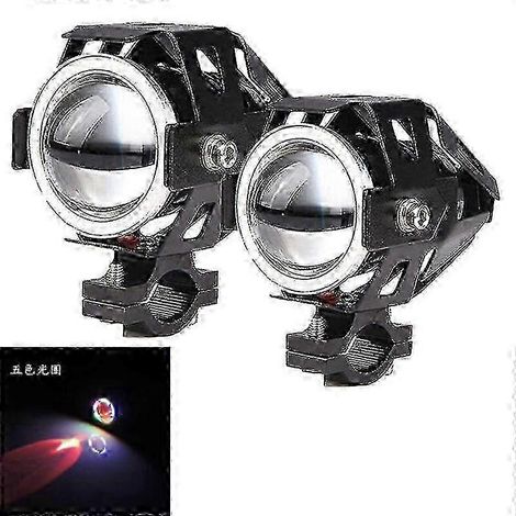 Phare de moto LED U7 125W avec faisceau spot et faisceau longue portée (1/5)