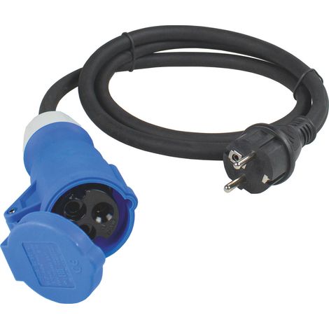 Adapterleitung 1,5m CEE-Kuppl.+Schu.-Steck. (1/2)