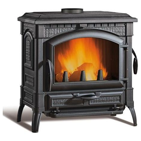 Nordica – Poêle à bois en fonte 11.9 kW – Volume de chauffe 338 m³ – Rendement 82 % – Évacuation des fumées 150 mm – Dimensions L 790 x H 775 x P 660 mm