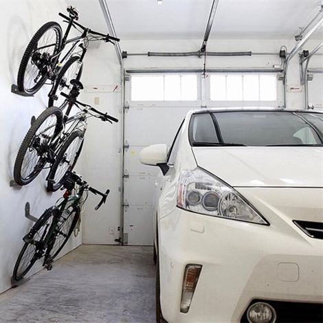 Support mural pour vélo en acier au carbone – 3 pièces – Charge maximale 100 kg – Installation facile sur murs solides (1/5)