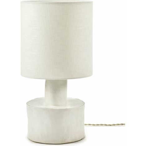 Serax Catherine lampada da tavolo bianca in ceramica e lino