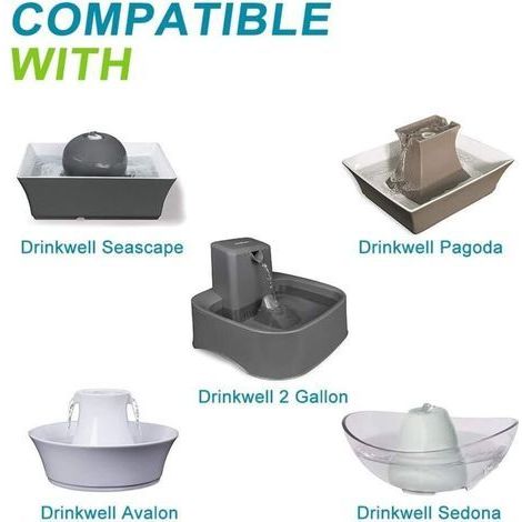 Filtres à charbon de rechange pour distributeurs automatiques PetSafe Drinkwell Avalon et Pagoda