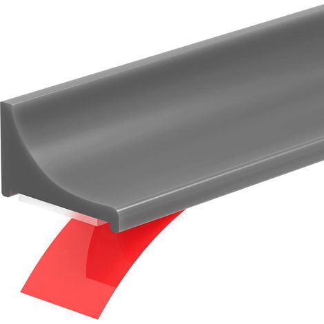 (Grey-200cm - 6.56ft)Shower Threshold Water Dam Barrier Collapsible Self-Adhesive Water Blocker Stopper for Floor Bathroom Kitchen Bathtub Sink (1/4)