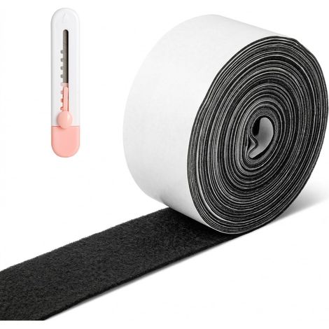 Filz Selbstklebend 12 m x 5 cm x 1 mm in Grau mit Mini-Cuttermesser - Filzband Selbstklebend als Klebefilz für Möbel, reduziert Kratzer und Geräusche, ideal als Filzgleiter und Filzstreifen Selbstkleb (1/5)