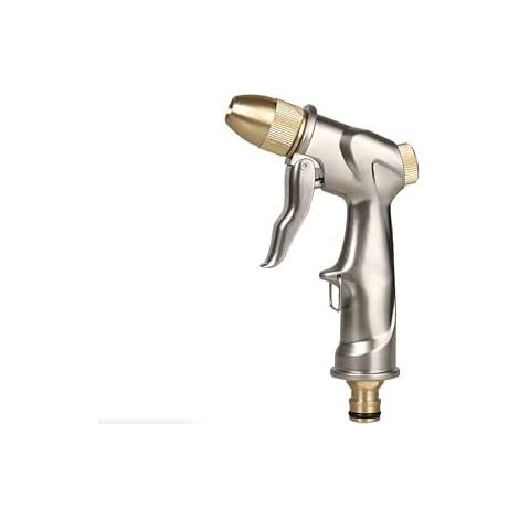Pistolet arrosage haute pression alliage zinc buse laiton pour tuyau jardin lavage voiture arrosage pelouse (1/5)
