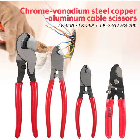 L&H-Cfcahl – Lot de 4 coupe-fils pour électriciens – Coupe-câbles légers – Dénudage sans réglage – Pour fils multiples et isolations variées - HS-206