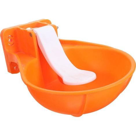 1 Jeu Abreuvoir vache boire creux Fontaine à eau bol d'eau pour chiots Abreuvoir pour vaches Abreuvoir en plastique pour vaches abreuvoir pour bétail bol d'eau automatique Orange (1/5)