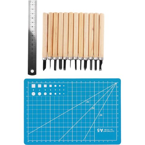 Outils de sculpture sur bois, outils de gravure, couteau haute dureté et résistant à l'usure, ensemble de présentation D2 (1/5)