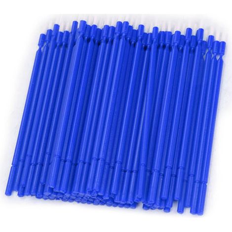 100 applicateurs dentaires jetables à micro-brosse flexibles (bleus) (1/5)