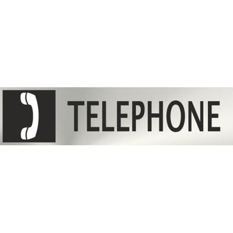 Señal Informativa inglés Telephone Acero Inoxidable de 0'8mm 50 x 200 mm SEKURECO (1/2)