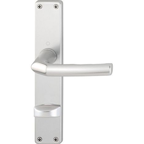 Poignée de Birmingham – Sur Plaque longue WC, pour épaisseur de porte 37–42 mm, argent anodisé, 1 pièce (1/5)