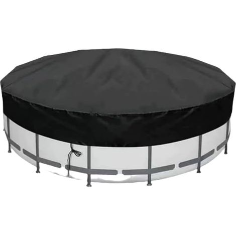Bache Piscine Ronde, Ø 210cm x H 90cm Oxford Fabric Bâche Protection pour Piscine, Couverture de Extérieur Spa Baignoire, Bache de Protection pour Piscine Hors Sol, Résistant aux UV (1/5)
