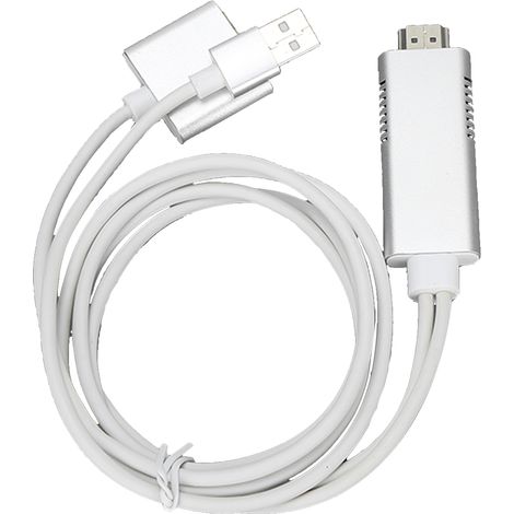 Câble adaptateur de duplication d'écran USB femelle vers HDMI mâle pour Android (noir)