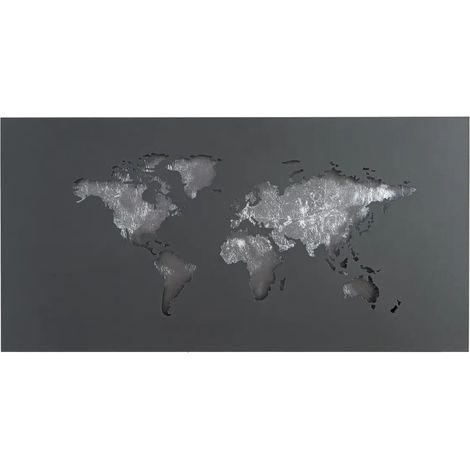[GEBRAUCHT] B-Ware Lucande Wandleuchte Wandlampe Led Lampe World Schwarz Silber Metall 60 X 30 Cm