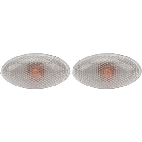 Feux de position latéraux LED 12 V – Lot de 2 – Compatible Peugeot 206/407/607 – Plastique robuste – Jaune ambre