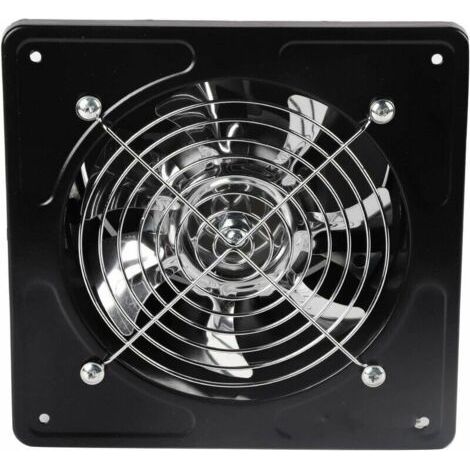 Aérateur permanent 40W pour cuisine et salle de bain – Ouverture 150 mm – Silencieux 50 dB – Air aspiré 1100 m³/h – Design noir (1/4)