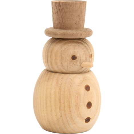 Diffuseur d'huiles essentielles en bois forme bonhomme de neige, portable sans eau ni feu, pour voiture bureau (1/5)