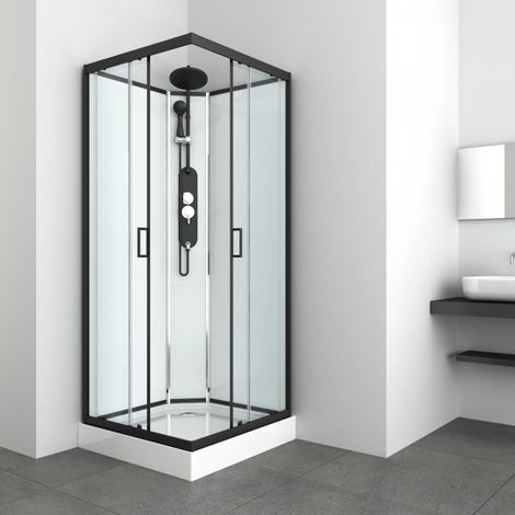 Cabina de ducha sin techo KINEDAI II 90x90x225 cm de montaje rápido